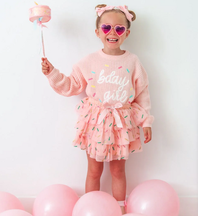 Birthday Girl Sprinkle Knit Sweater - Sweet Wink