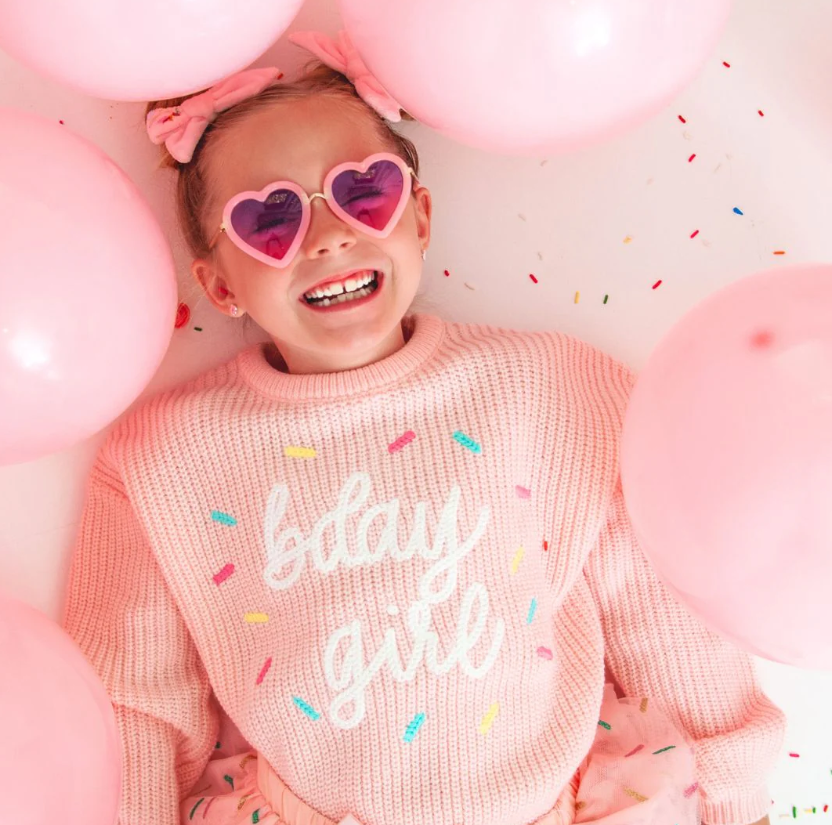 Birthday Girl Sprinkle Knit Sweater - Sweet Wink