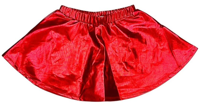 Red Metallic Skort - Lulu Bebe