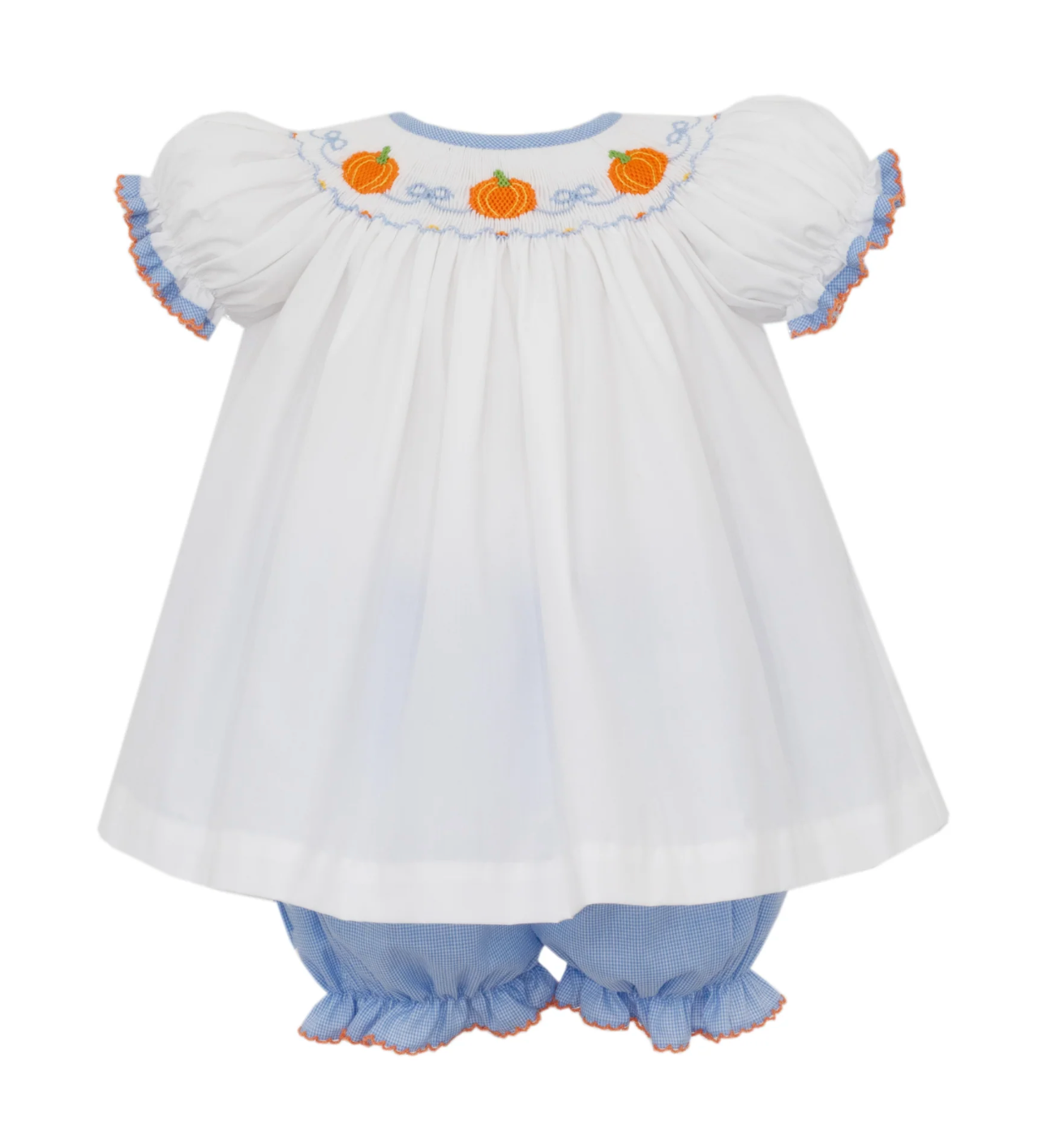 Smocked Pumpkins & Bows Bloomer Set - petit bébé
