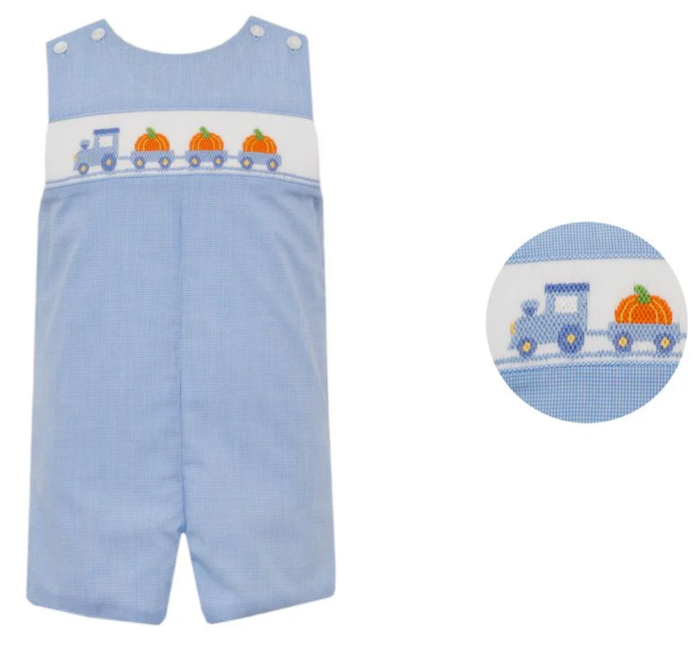 Smocked Train & Pumpkins Longall - petit bébé