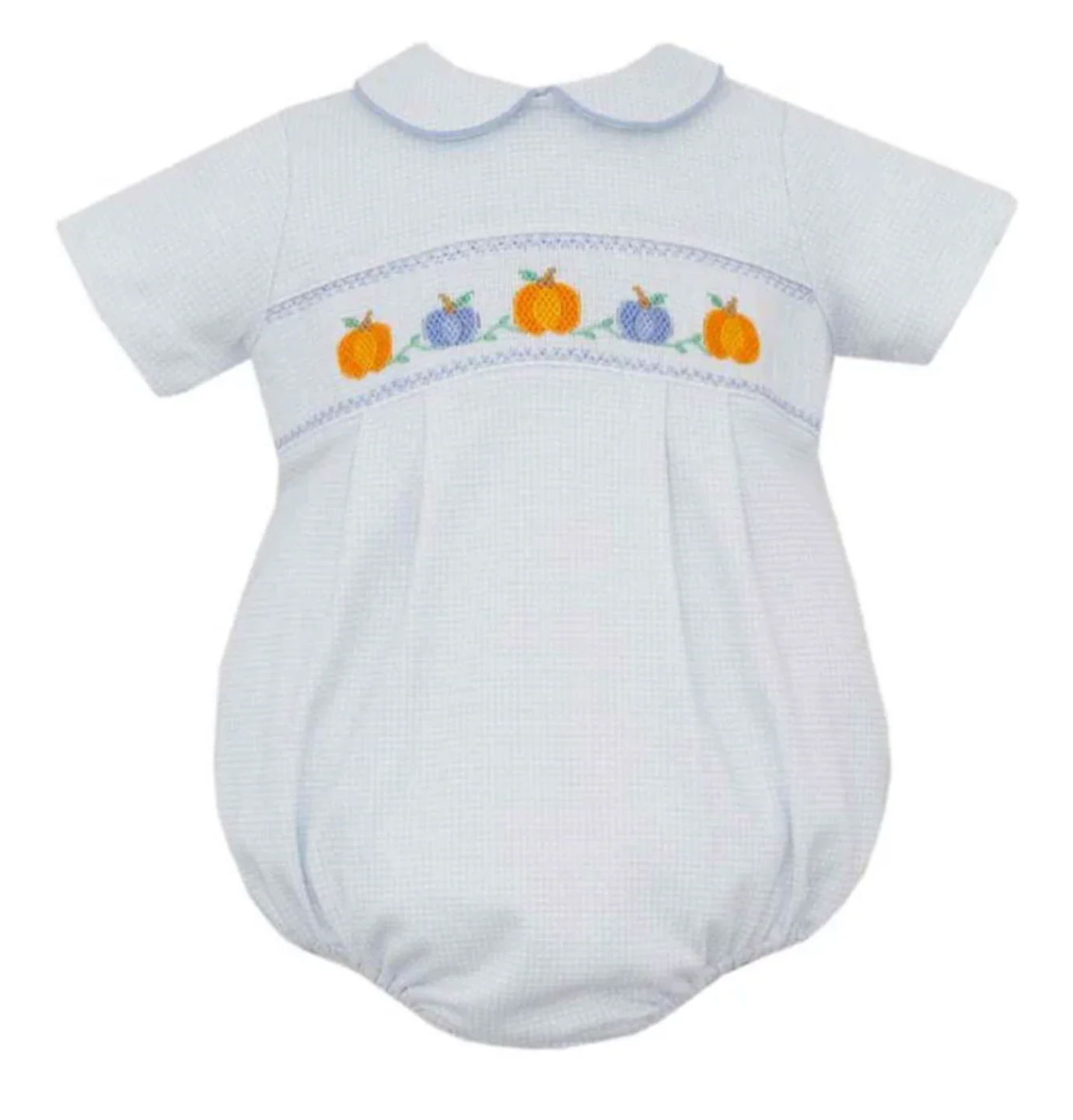 Boys Smocked Pumpkin Bubble - petit bébé