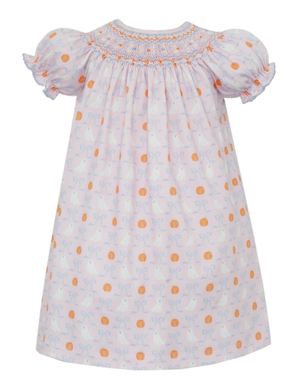 Smocked Ghosts & Bows Dress - Claire & Charlie