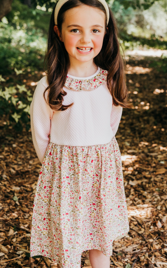Pink Quilted Floral Dress - Maddie & Connor