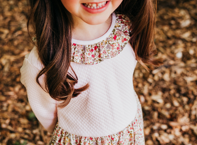 Pink Quilted Floral Dress - Maddie & Connor