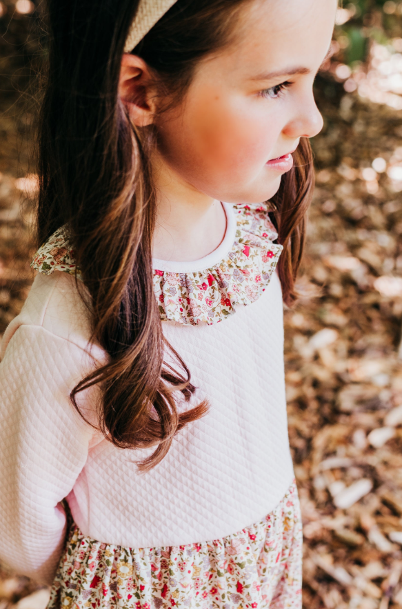 Pink Quilted Floral Dress - Maddie & Connor