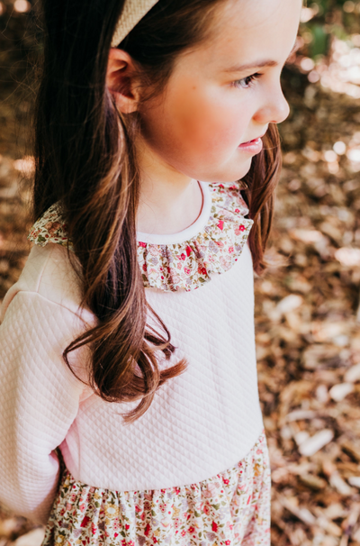 Pink Quilted Floral Dress - Maddie & Connor