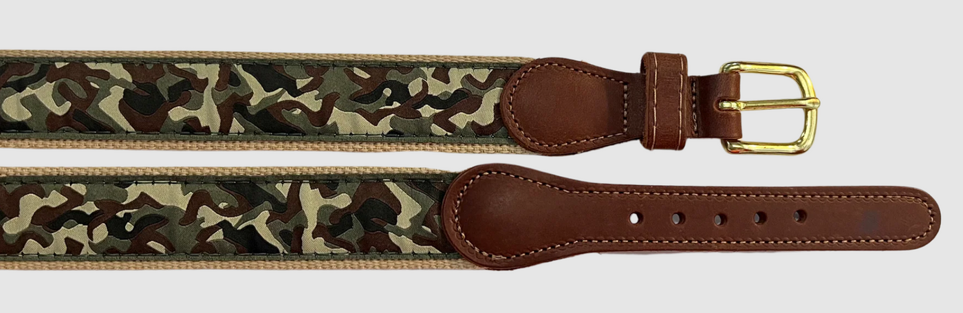 Green Camo on Khaki Belt