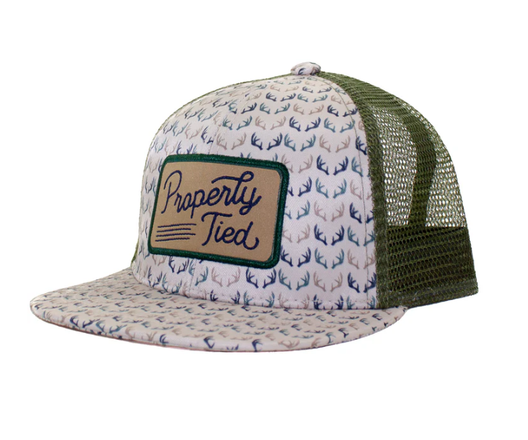 Deer Antlers Trucker Hat - Properly Tied
