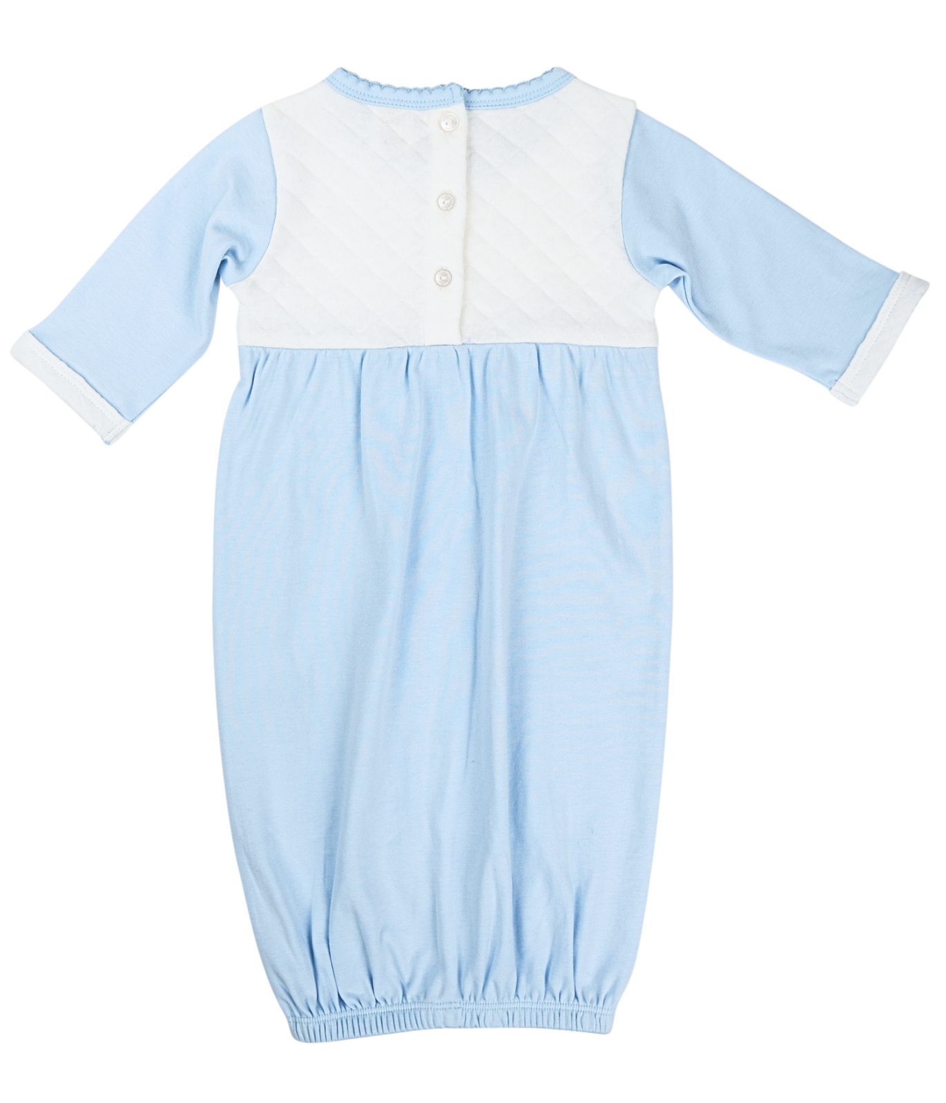 Blue Jacquard Newborn Gown - Paty