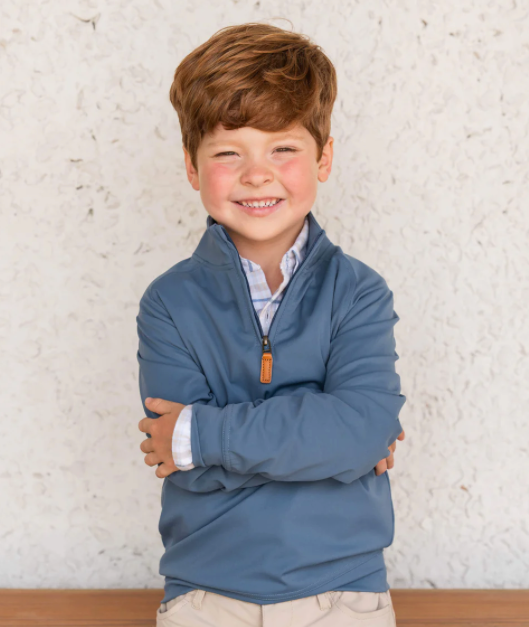 Blue Performance Quarter Zip - Saltwater Boys