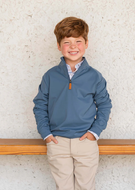 Blue Performance Quarter Zip - Saltwater Boys