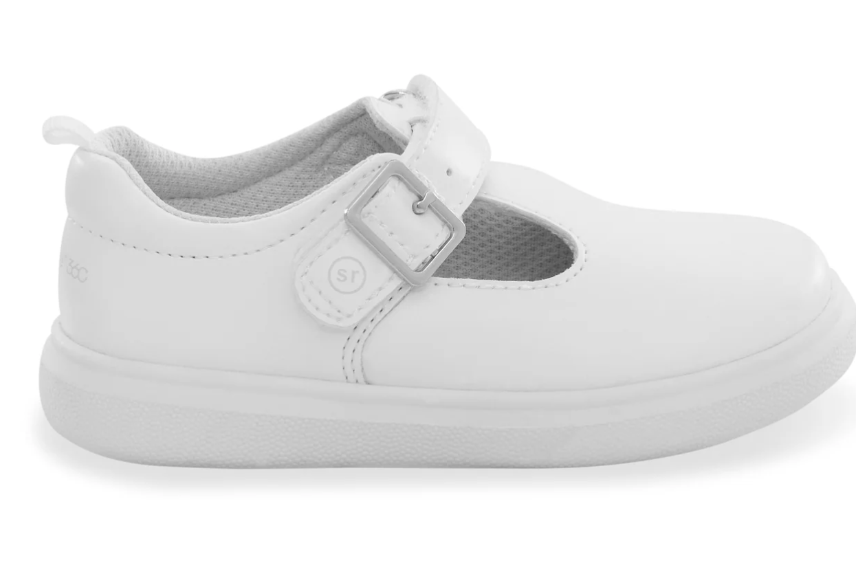 White T-Strap Mary Jane - stride rite