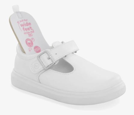 White T-Strap Mary Jane - stride rite