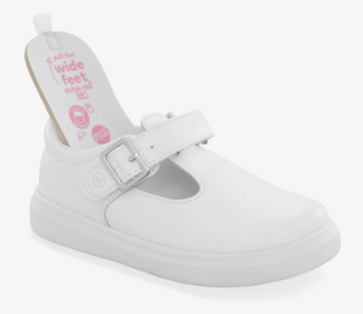 White T-Strap Mary Jane - stride rite