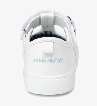 Floral Buckle White T-Strap Mary Janes - stride rite