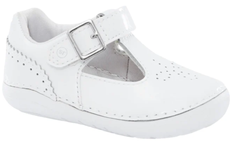 White Patent Lucianne T-Strap Mary Janes - stride rite