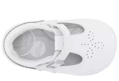 White Patent Lucianne T-Strap Mary Janes - stride rite