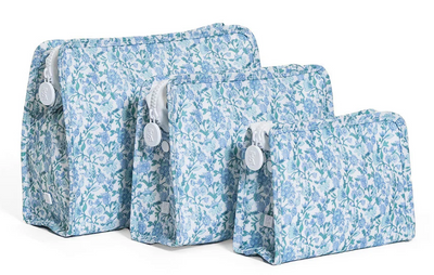 Hamptons Floral Large Roadie Zip Pouch - TRVL Design