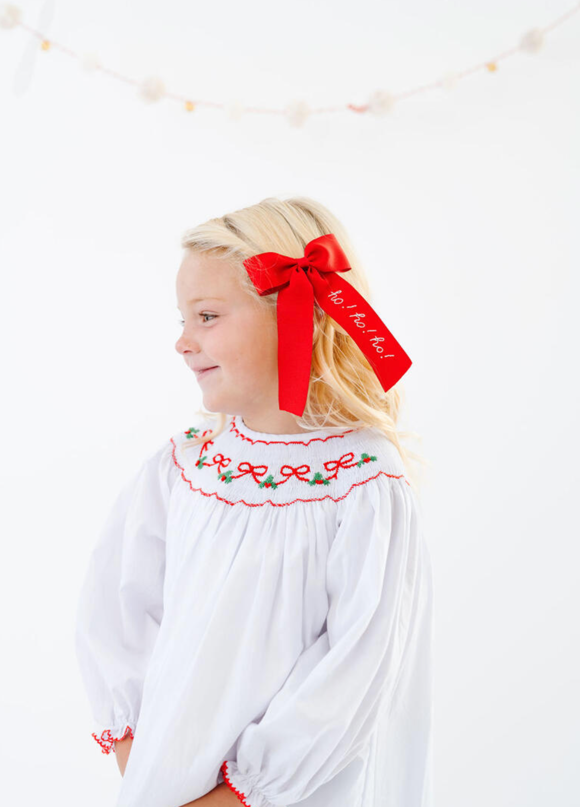 Red Christmas Tails Down Ribbon Bow - Winn & William