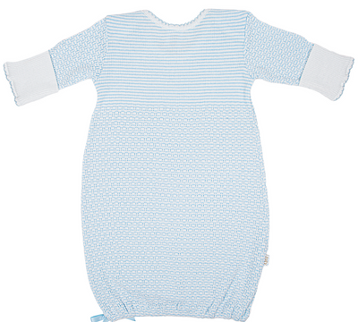 Boys Blue Paty Knit Overlap Shoulder Gown