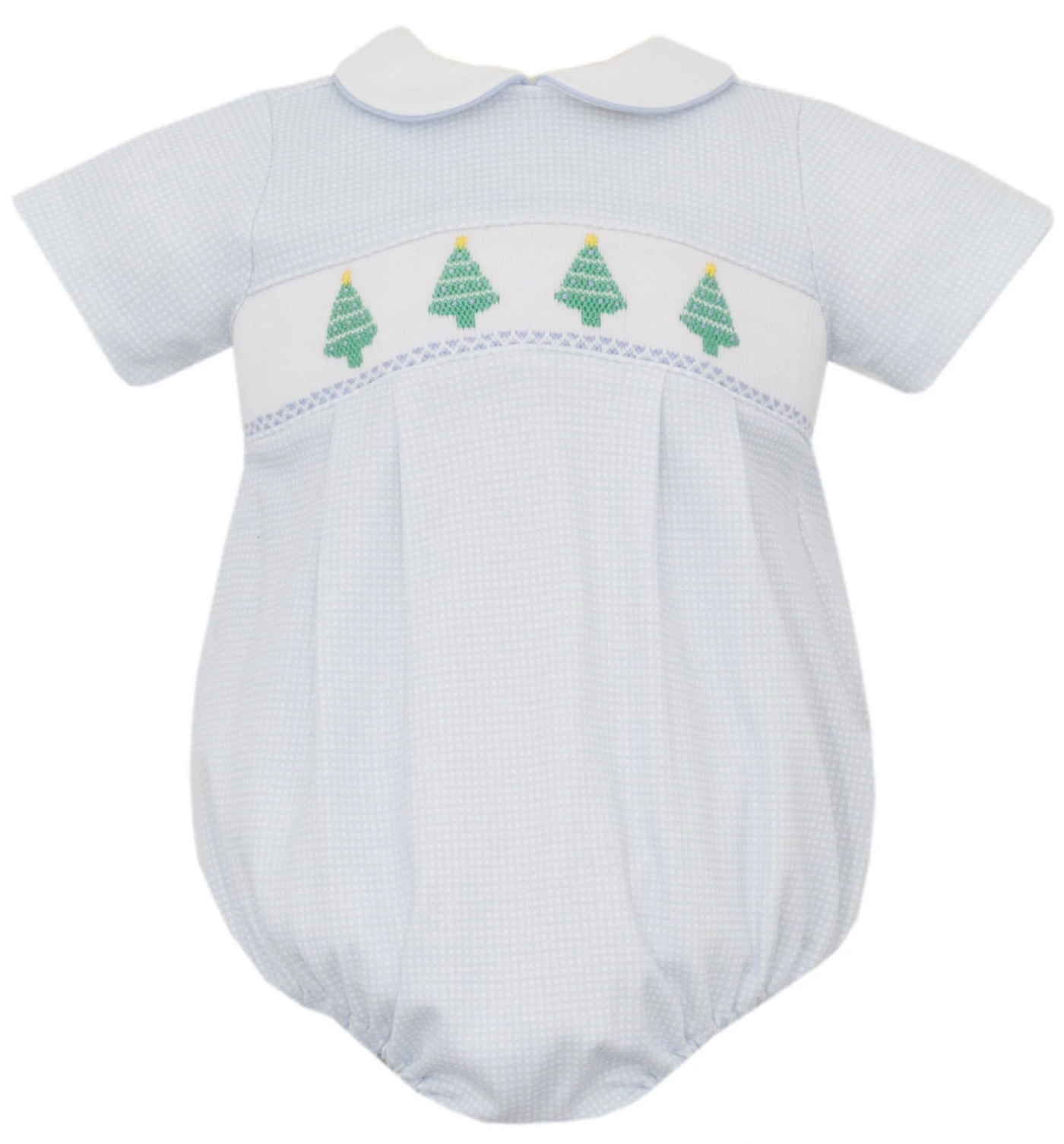 Boys Smocked Christmas Tree Bubble - petit bébé