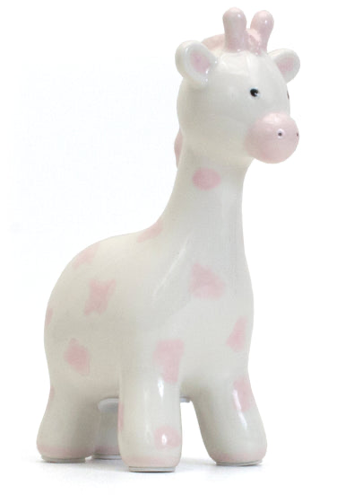 Pink Spotted Giraffe Piggy Bank - Child to Cherish