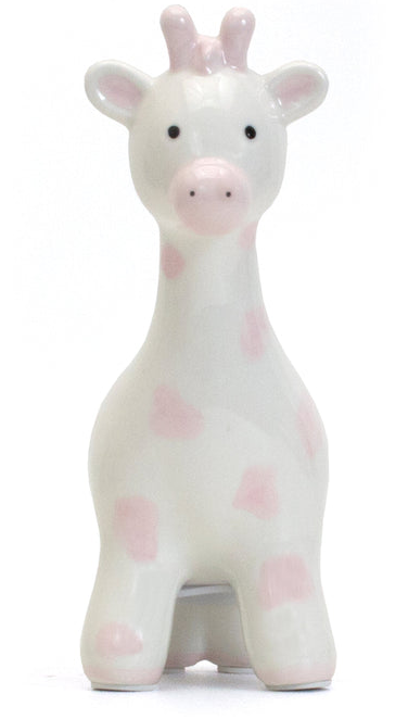 Pink Spotted Giraffe Piggy Bank - Child to Cherish