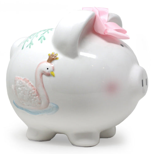 Swan Princess Piggy Bank - Child to Cherish