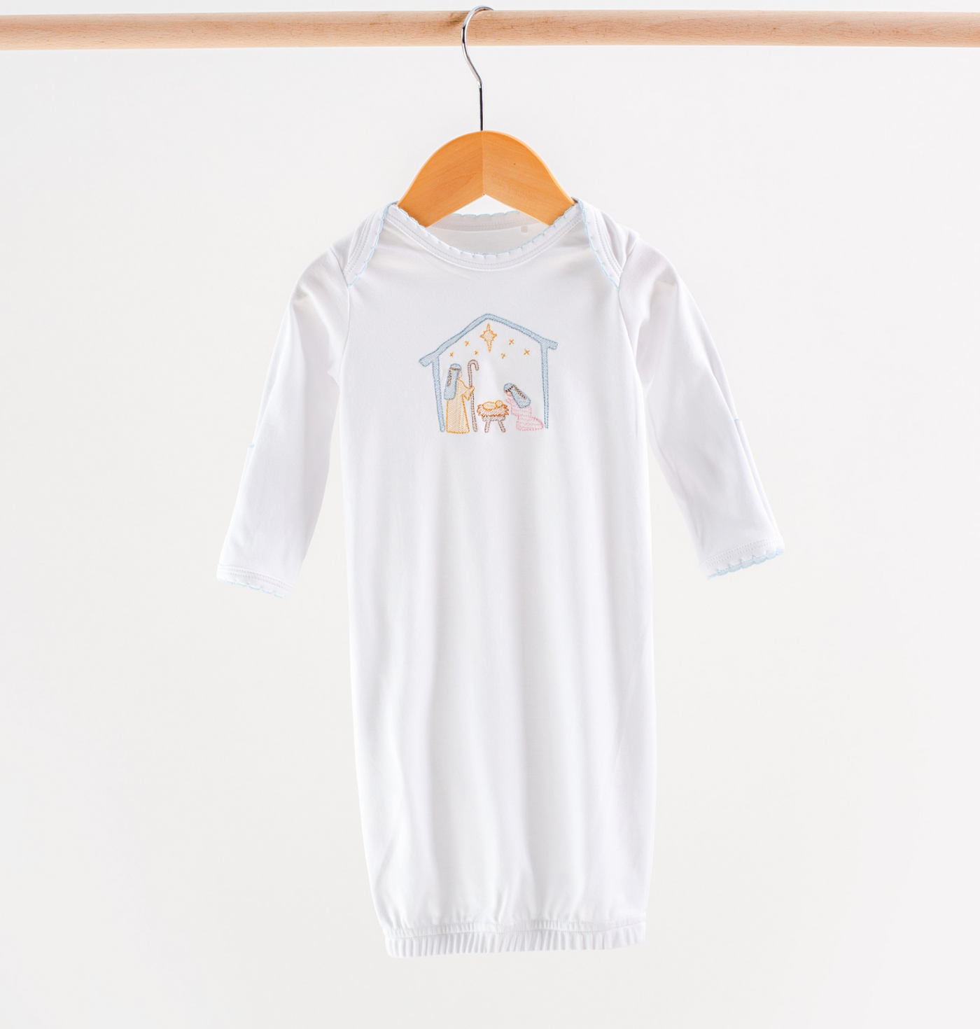 Nativity Embroidery Baby Gown - Nola Tawk