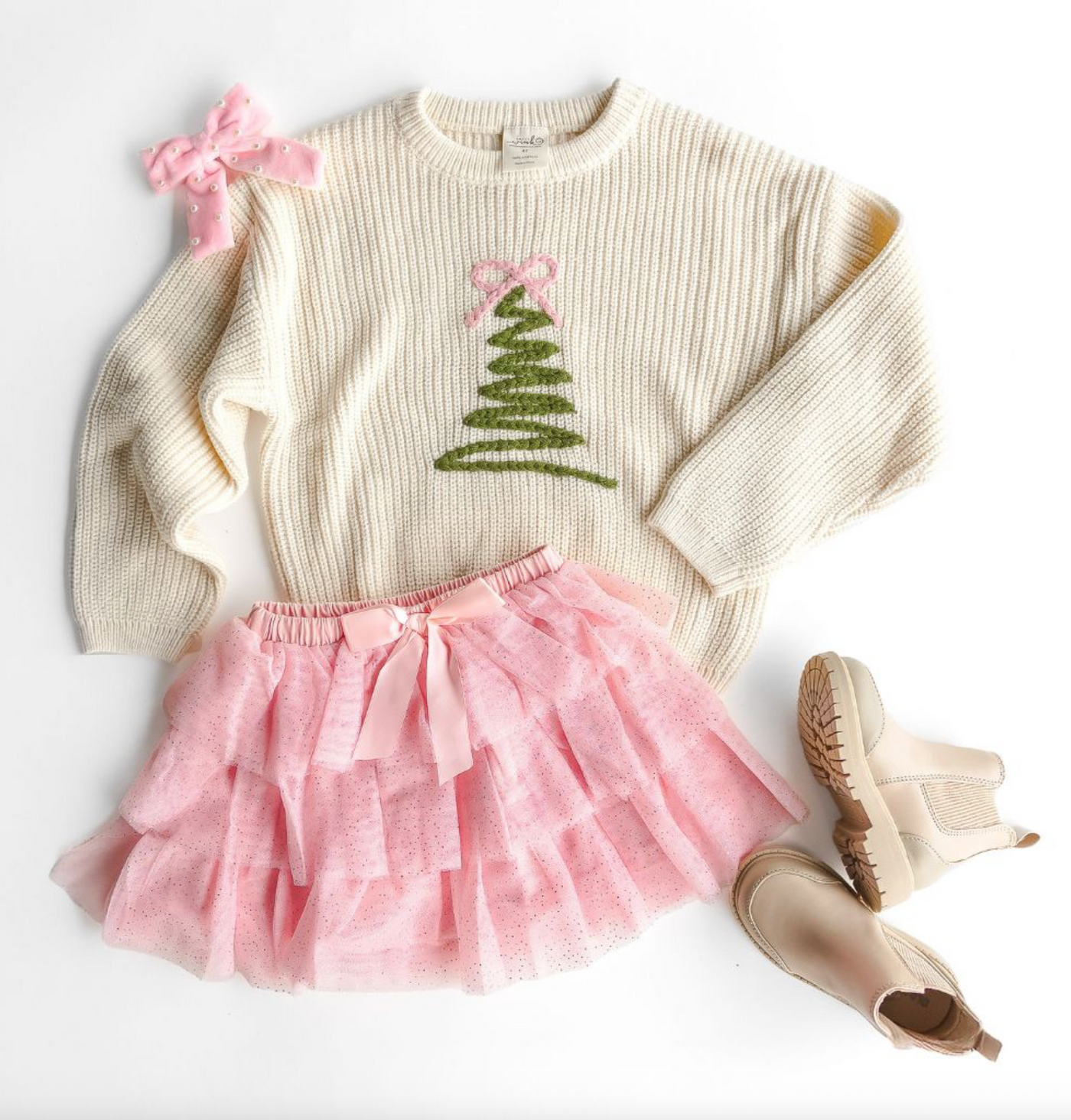 Coquette Christmas Tree Knit Sweater - Sweet Wink