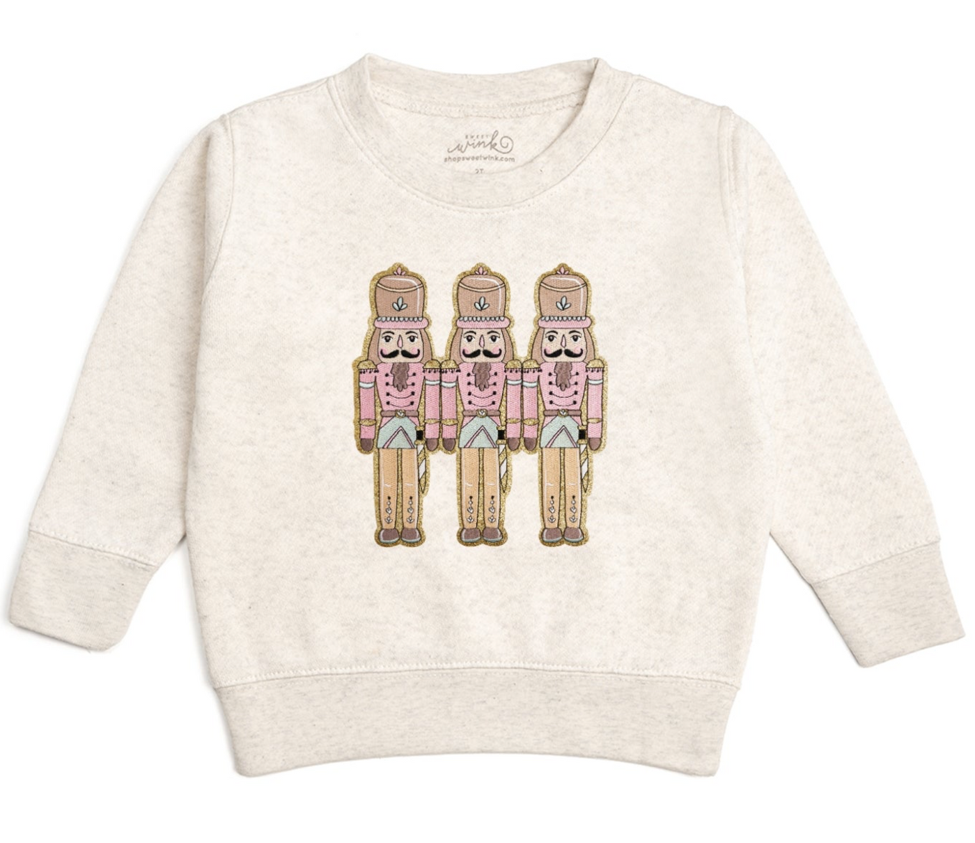 Pastel Nutcracker Patch Christmas Sweatshirt - Sweet Wink