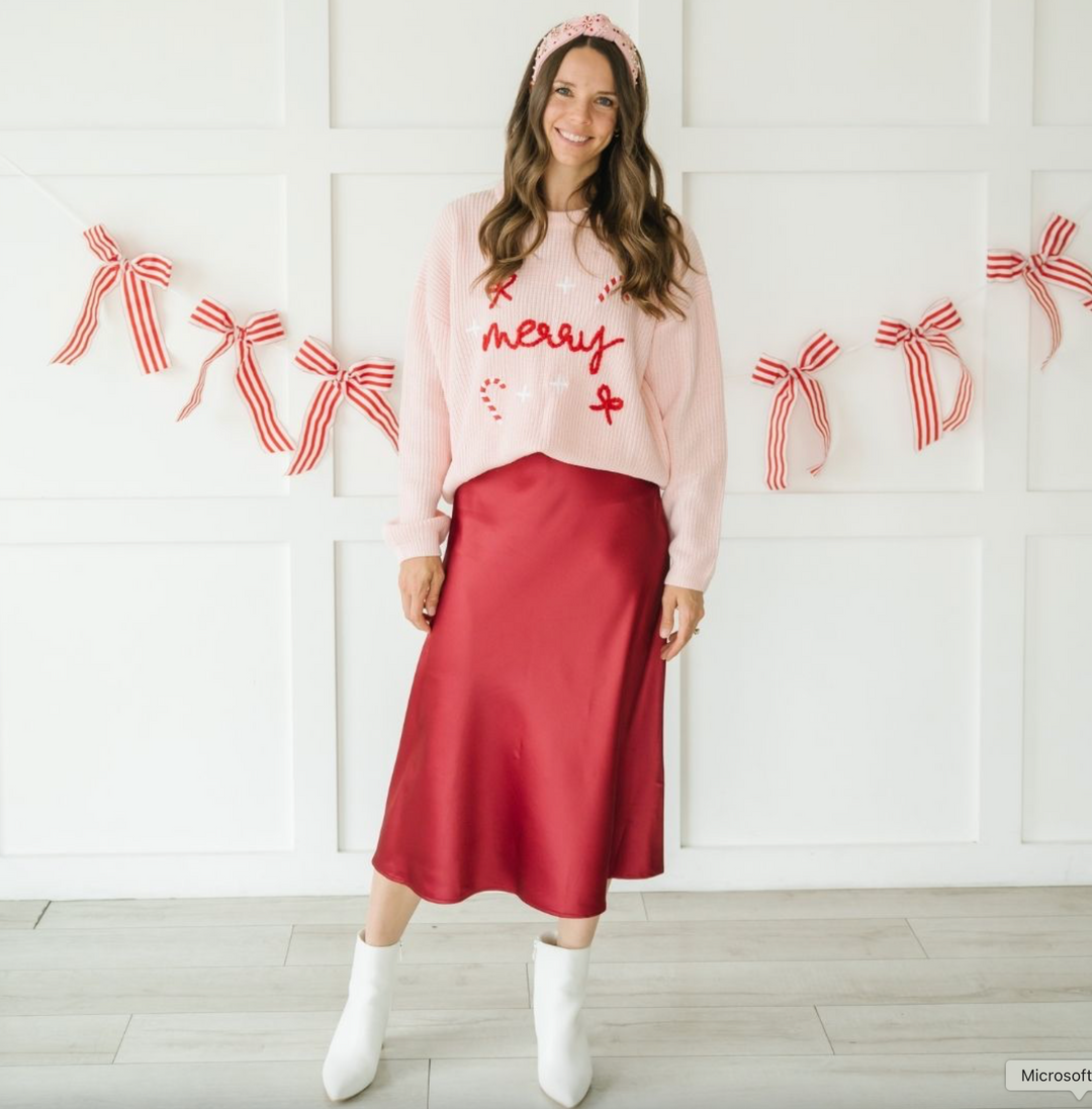 Coquette Merry Christmas Knit Sweater - Sweet Wink
