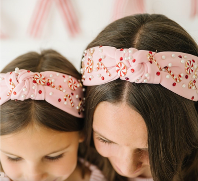 Candy Cane Christmas Gemstone Headband - Sweet Wink
