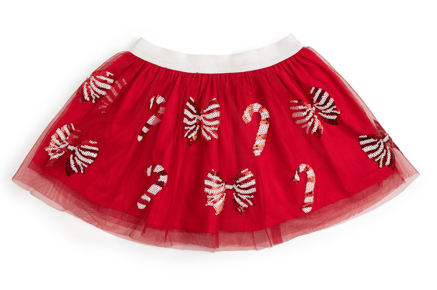 Candy Cane Coquette Sequin Christmas Tutu - Sweet Wink
