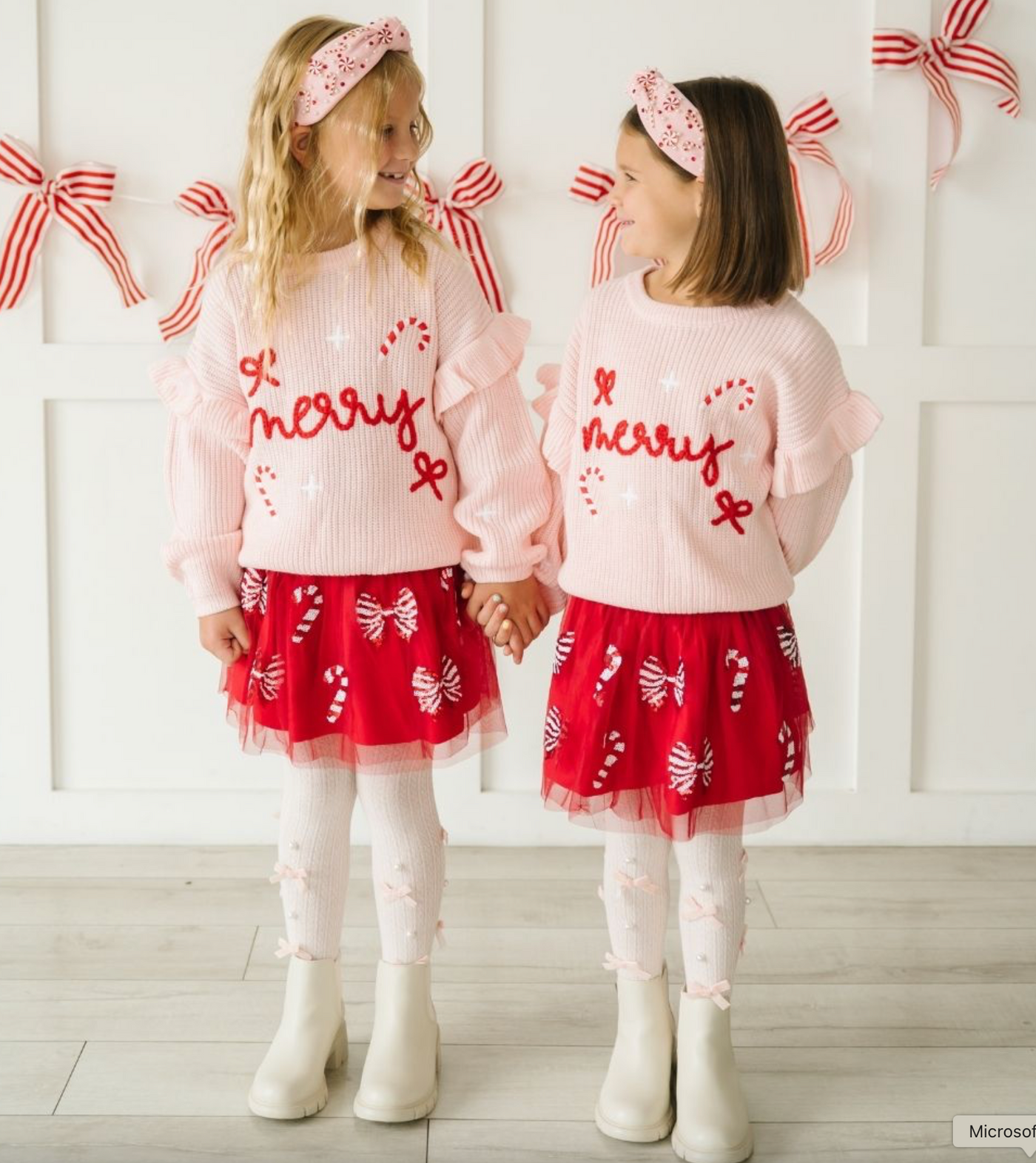 Candy Cane Coquette Sequin Christmas Tutu - Sweet Wink