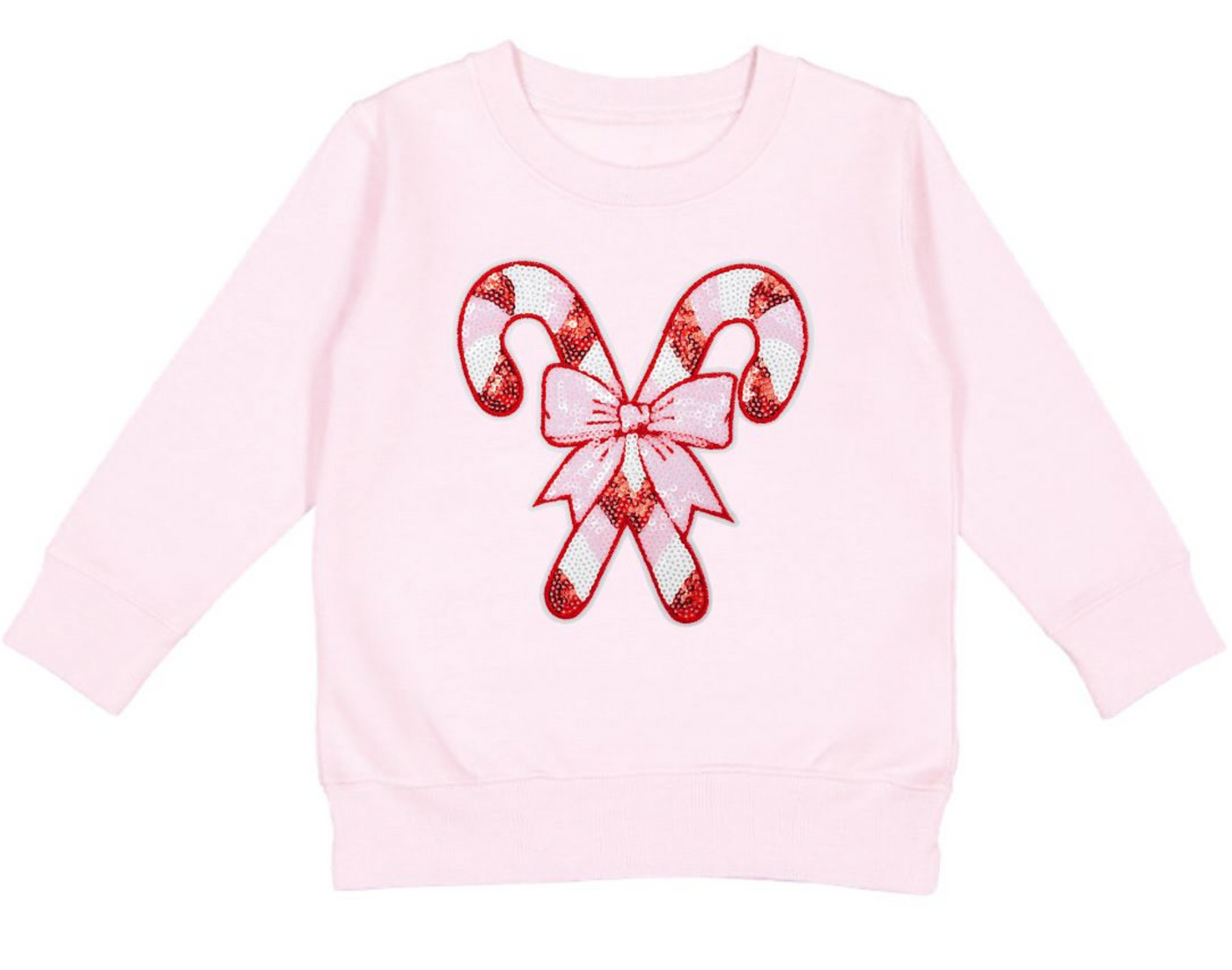 Candy Cane Patch Christmas Sweatshirt - Sweet Wink