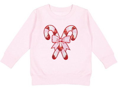 Candy Cane Patch Christmas Sweatshirt - Sweet Wink