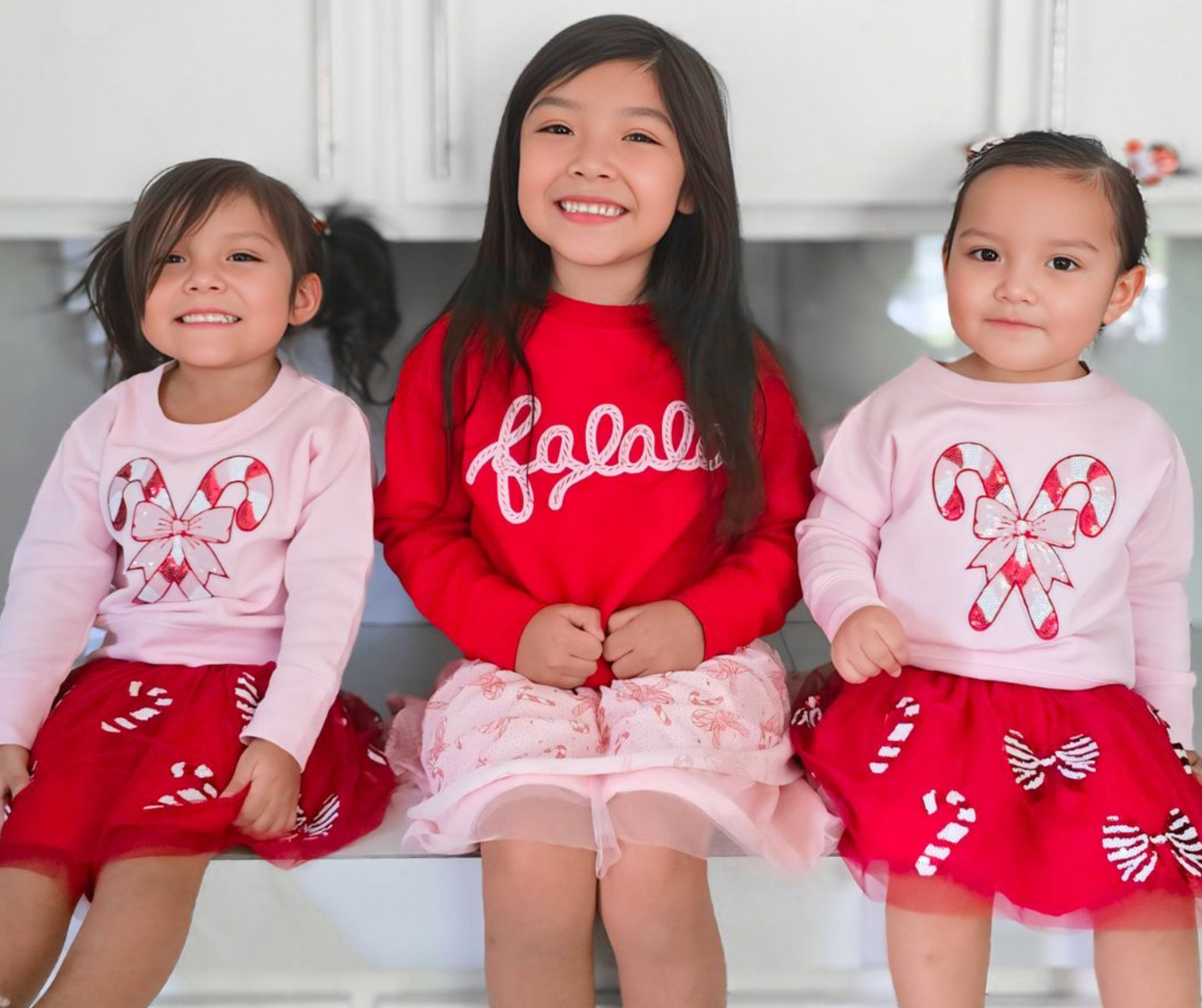 Candy Cane Patch Christmas Sweatshirt - Sweet Wink