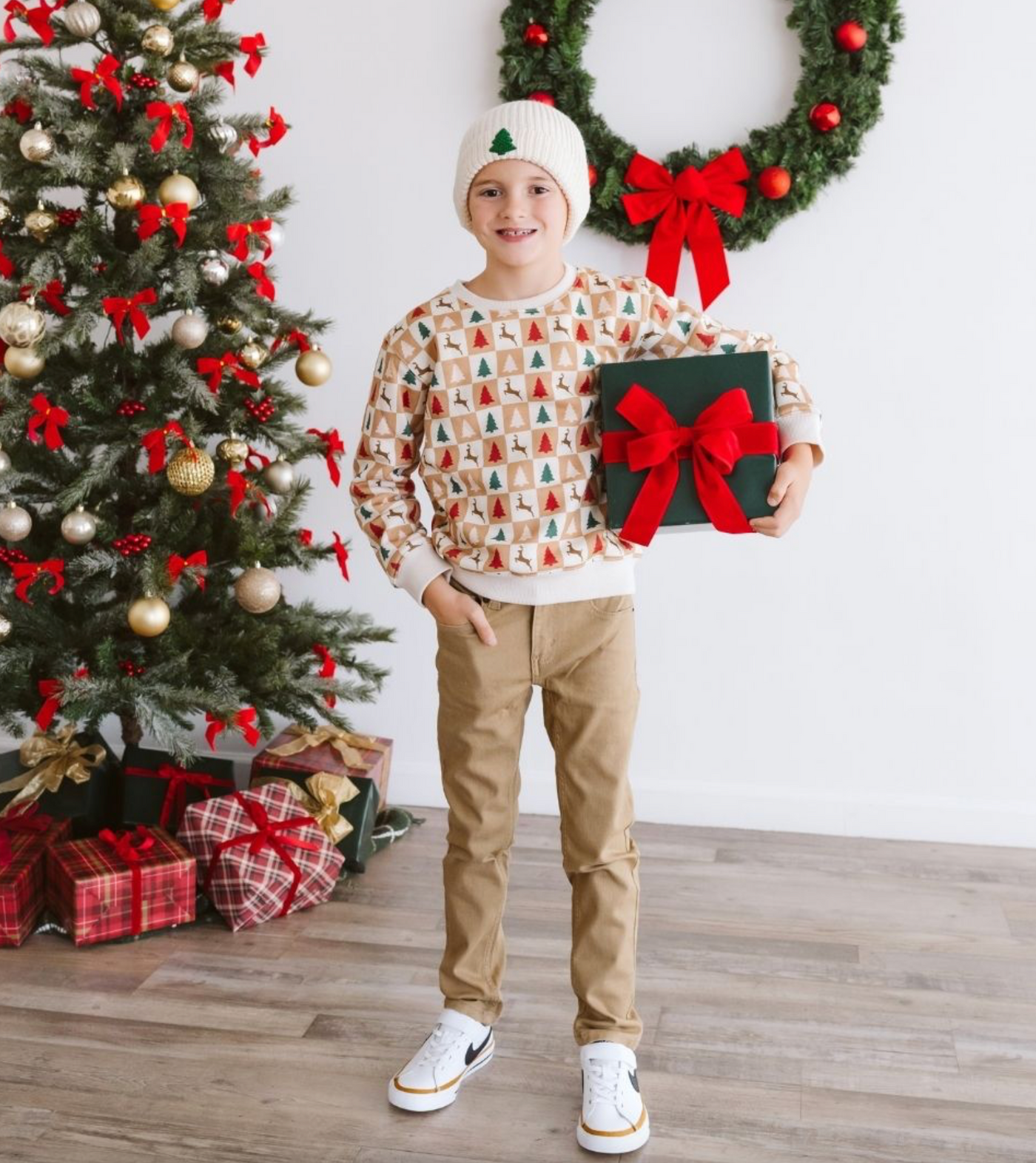 Boys Cabin Christmas Sweatshirt - Sweet Wink