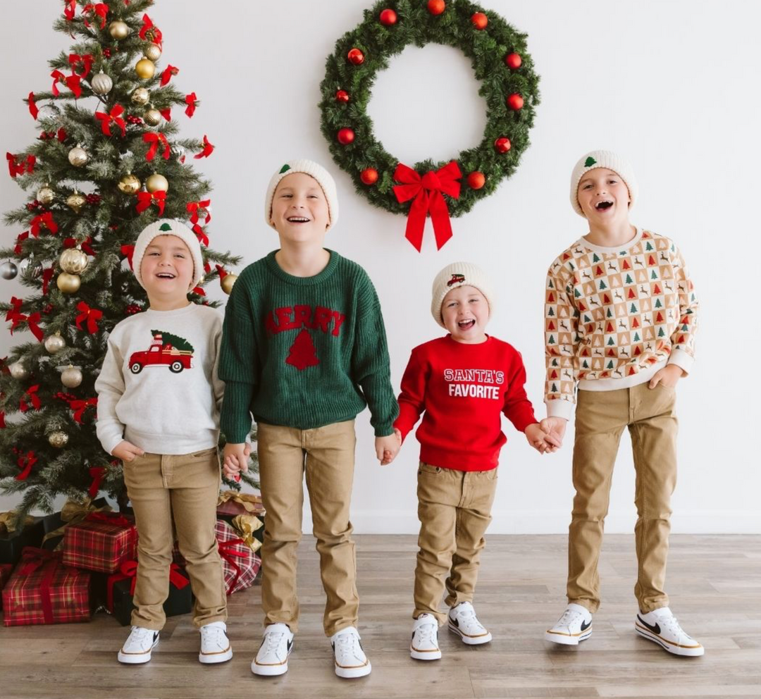 Boys Tree Patch Christmas Beanie - Sweet Wink