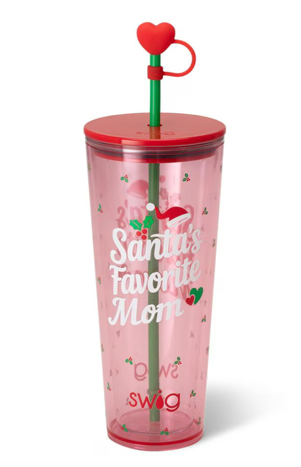 Santa's Favorite Mom Plastic Tumbler 24oz - Swig