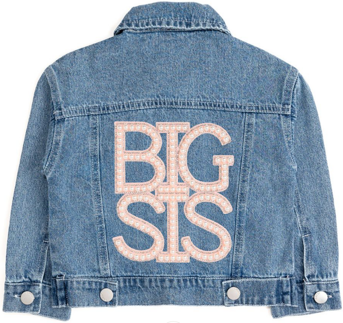 Big Sister Pearl Patch Denim Jacket - Sweet Wink
