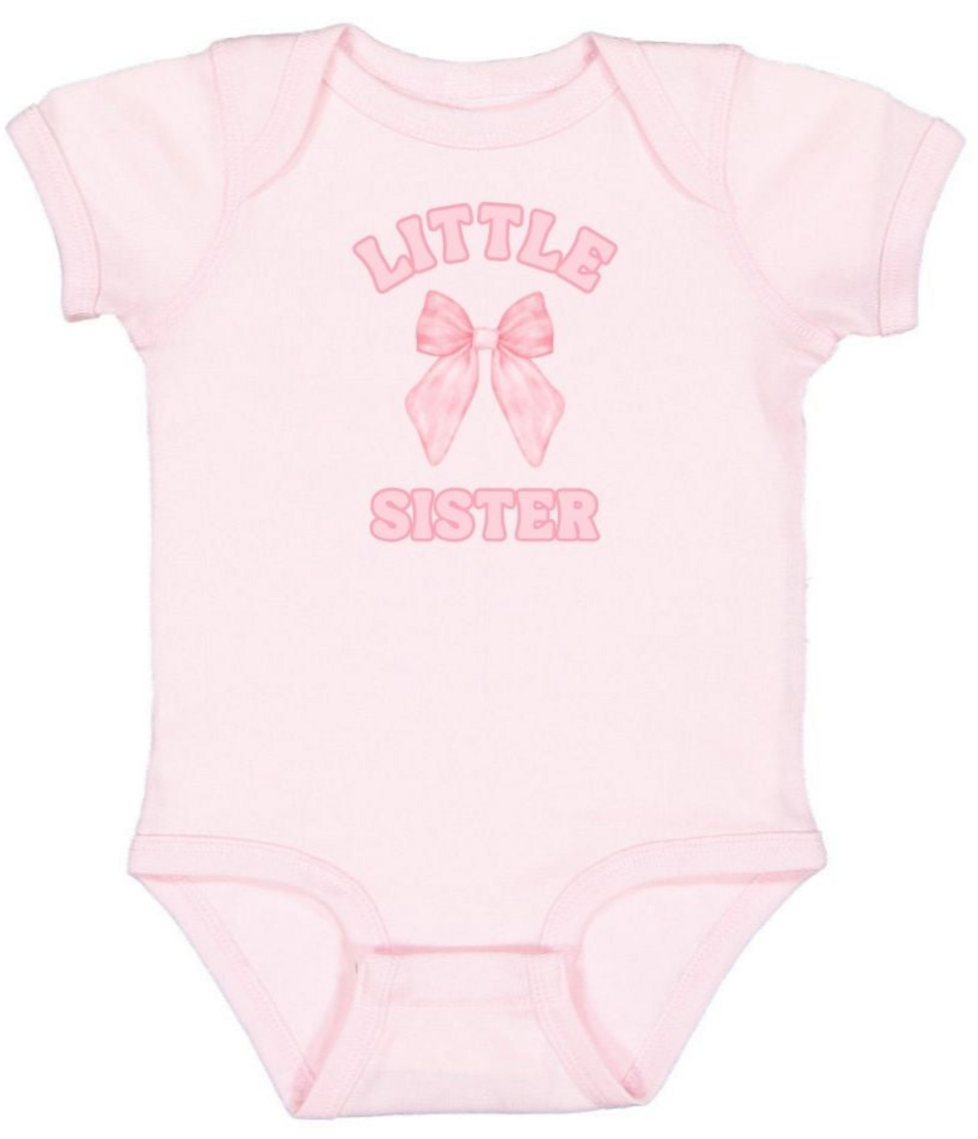 Little Sister Bow Short Sleeve Bodysuit - Sweet Wink