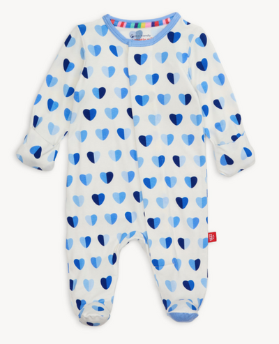 Blue Hearts Footie - Magnetic Me
