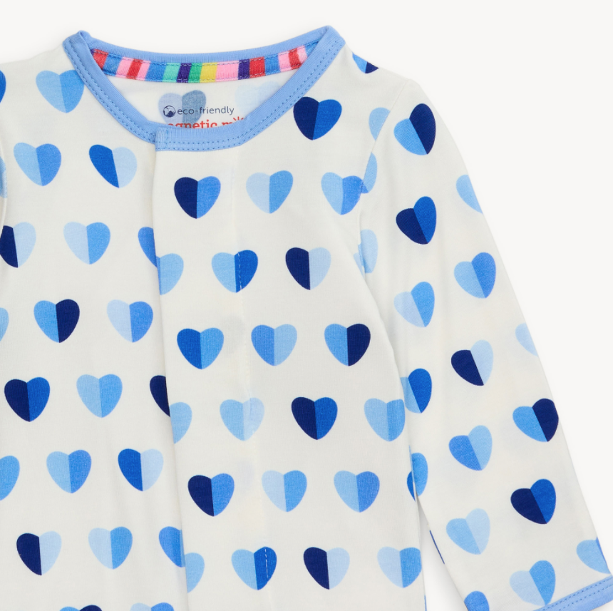 Blue Hearts Footie - Magnetic Me