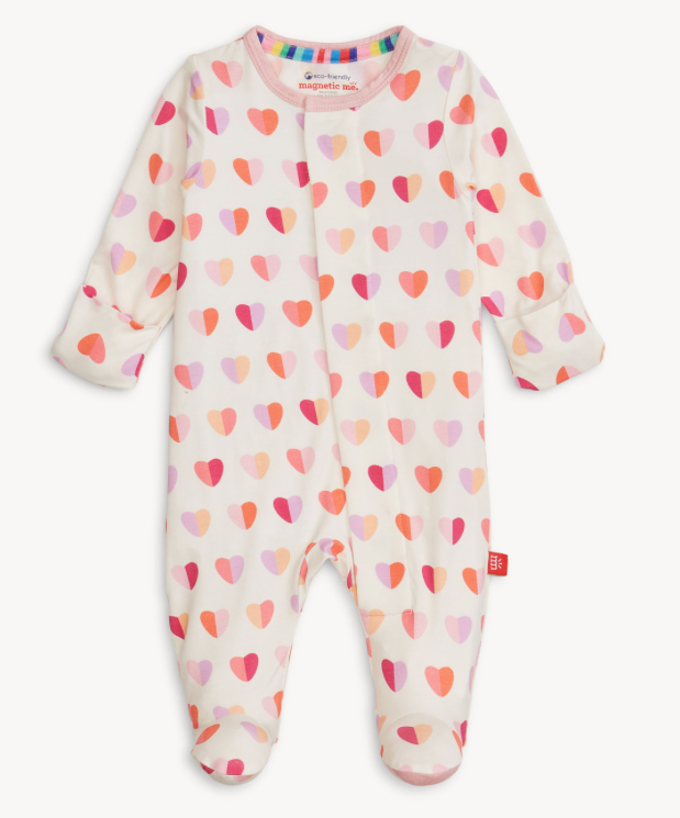 Pink Hearts Footie - Magnetic Me
