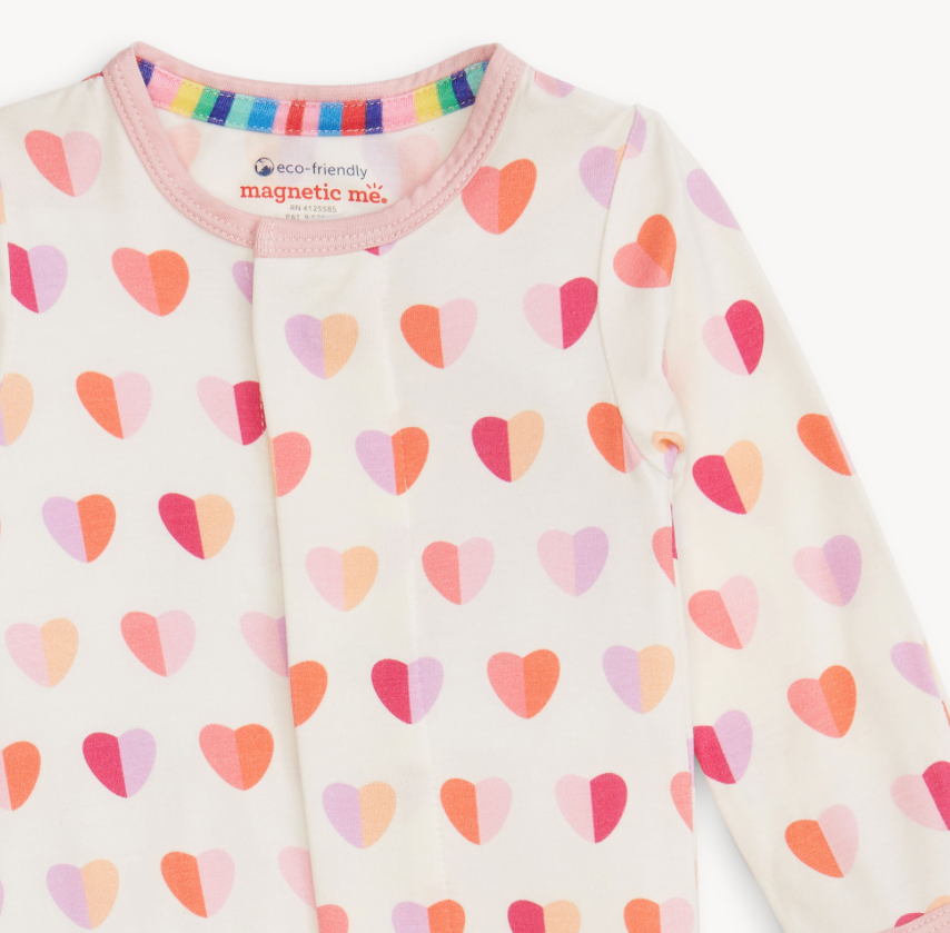 Pink Hearts Footie - Magnetic Me