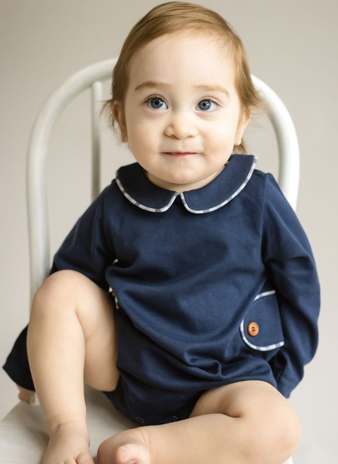 Boys Navy Tab Bubble - Cuclie