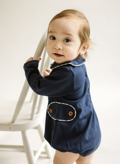 Boys Navy Tab Bubble - Cuclie